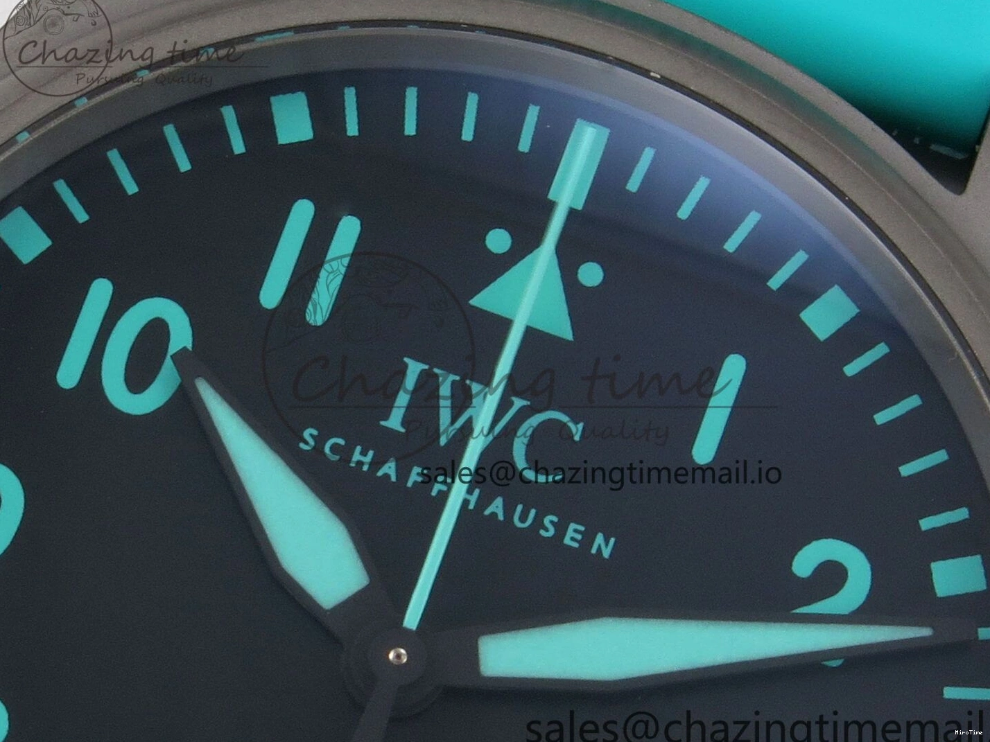 MIROTIME 0109 Pilot Mark XX BLSF 1:1 Best Edition Black Blue Dial on Blue Rubber Strap MIYOTA Sleek 6989